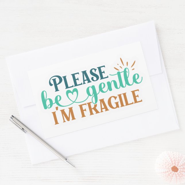 Soyez gentil, je suis fragile étiquette d'expéditi (Enveloppe)