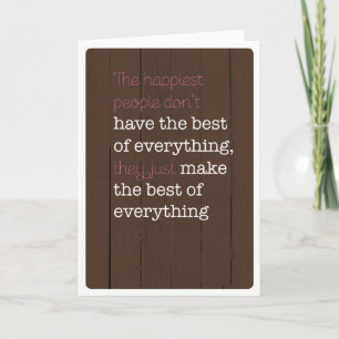 Soyez heureux de la carte de motivation positive