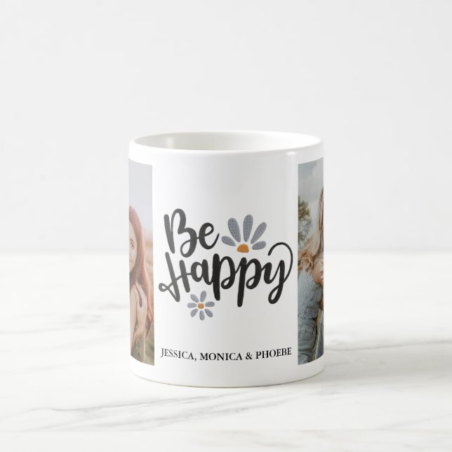 "Soyez heureux" Photo Mug (Centre)