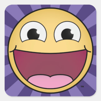 Soyez Heureux ! Stickers Carrés violets