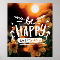SOYEZ HEUREUX TOUS LES JOURS Citation Poster