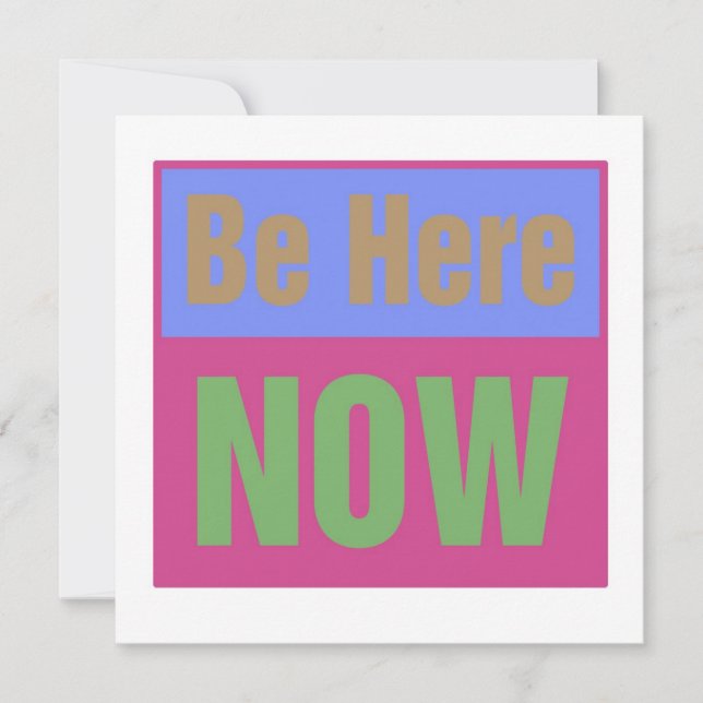 Soyez ici maintenant Invitation (Devant)