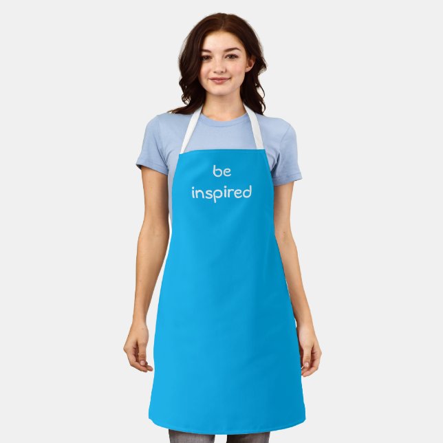 Soyez inspiré Tablier bleu Turquoise (Porté)
