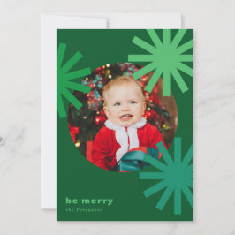 Soyez Joyeux Amusants Green Pompoms Carte de vacan
