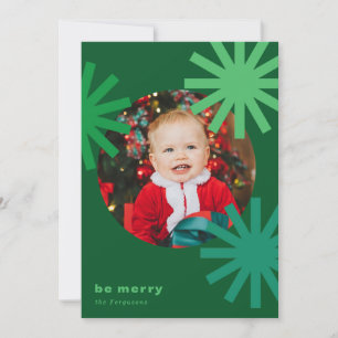 Soyez Joyeux Amusants Green Pompoms Carte de vacan