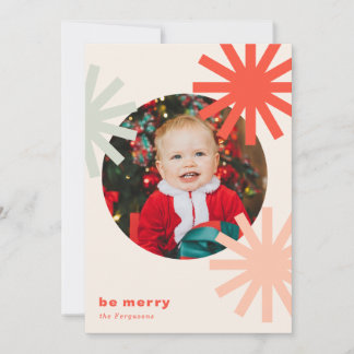 Soyez Joyeux Amusants Rouge Blanc Pompoms Carte de
