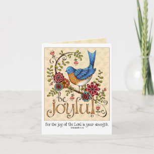 Soyez joyeux - Carte de note blanche