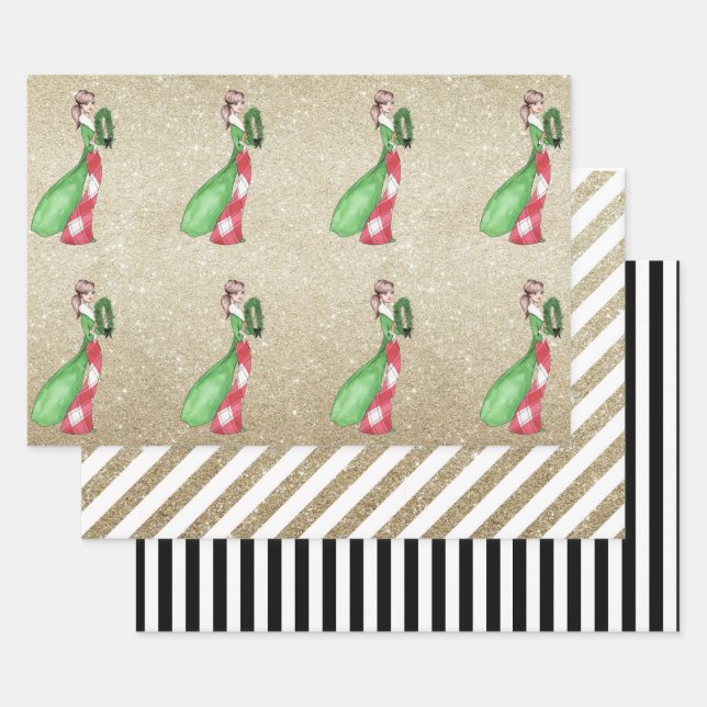 SOYEZ Joyeux Feuilles de papier à envelopper (Lot)