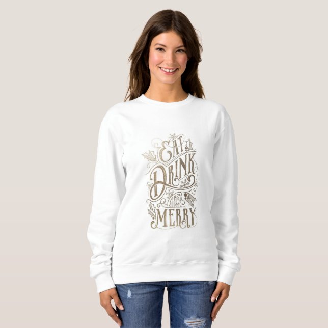 "Soyez joyeux" pullover de Noël (Devant entier)