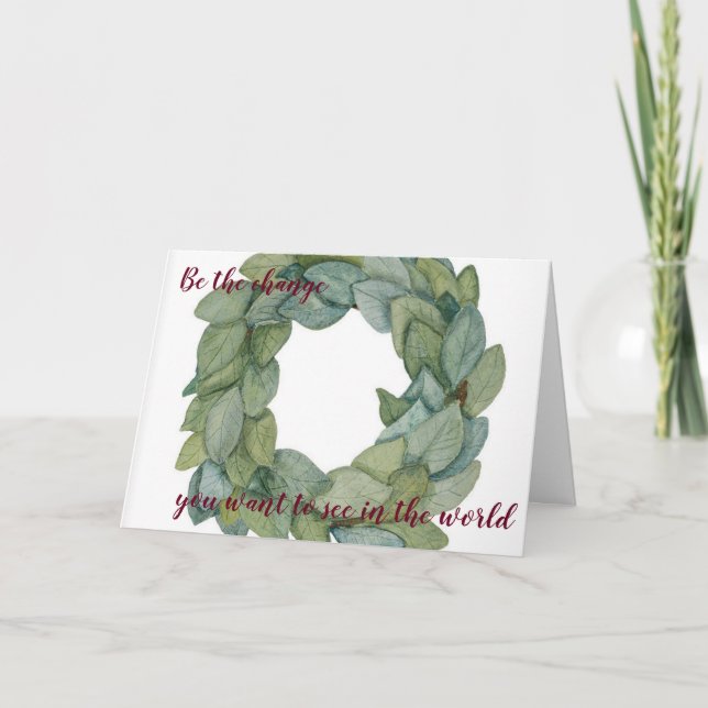 Soyez la carte de vacances de changement (Devant)