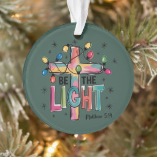 Soyez la lumière de Noël croix chrétienne Noël Bib