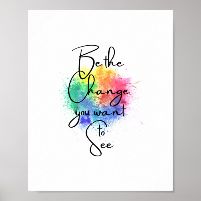 Soyez le changement que vous voulez voir Poster (Devant)