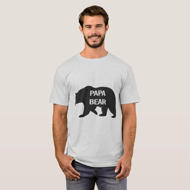 Soyez le T-shirt des hommes de "ours de papa" (Devant entier)