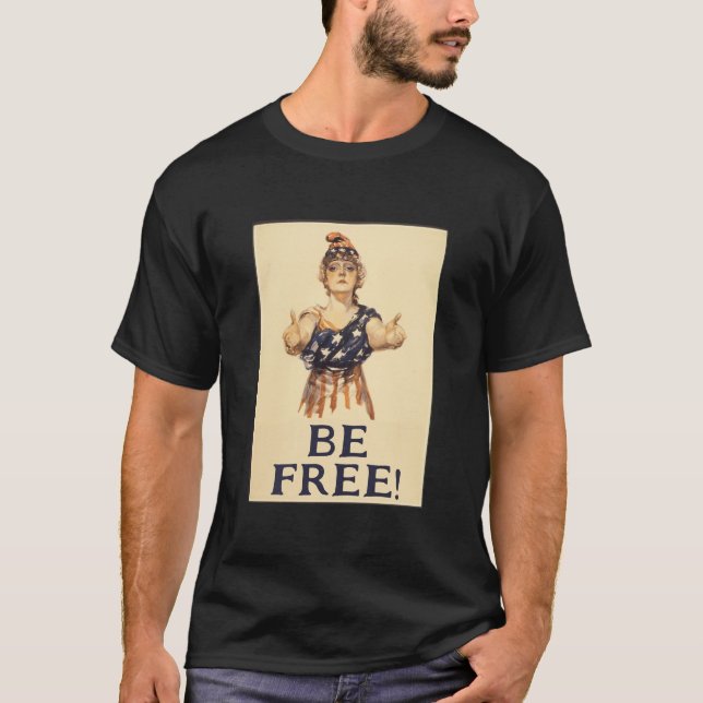 Soyez Libre ! T-shirt (noir) (Devant)