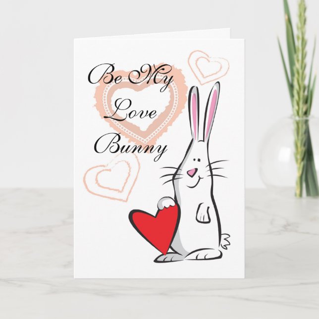 Soyez ma carte de lapin d'amour (Devant)