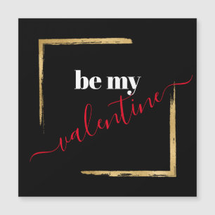 Soyez Ma Carte Magnétique Valentine Black Modern