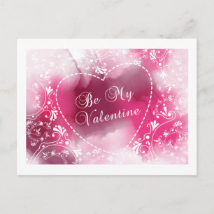Soyez ma carte postale Valentine Pink Watercolor