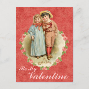 Soyez ma carte postale Vintage Valentine