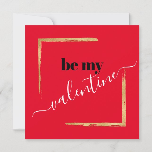 Soyez ma carte Valentine Custom Red Typographie (Devant)