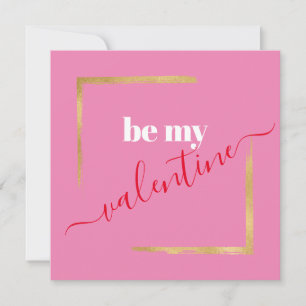 Soyez ma carte Valentine personnalisée de typograp