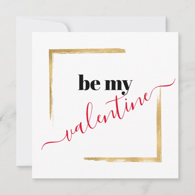 Soyez ma carte Valentine personnalisée de typograp (Devant)
