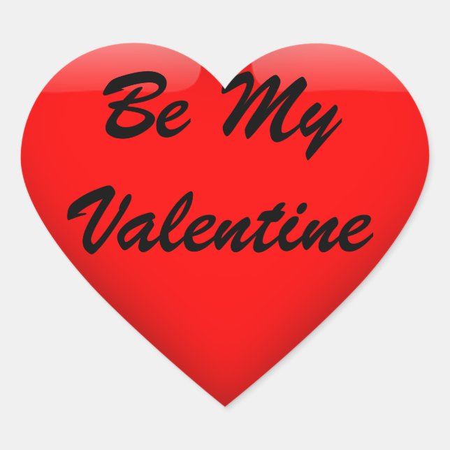 Soyez mon autocollant Valentine (Devant)