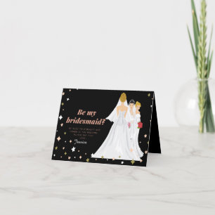   "SOYEZ MON BRIDESMAID" CARTES Salutation Mariage