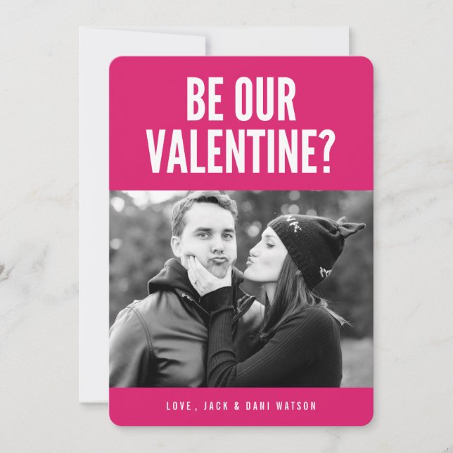 Soyez notre Carte photo de la Saint Valentin moder (Devant)