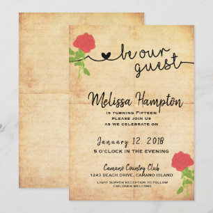 Soyez Notre Invité Fairytale Invitation Anniversai