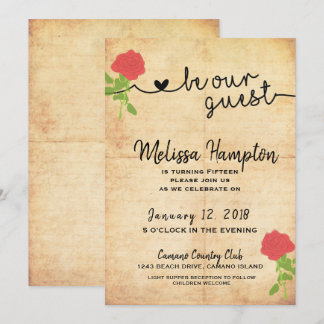 Soyez Notre Invité Fairytale Invitation Anniversai