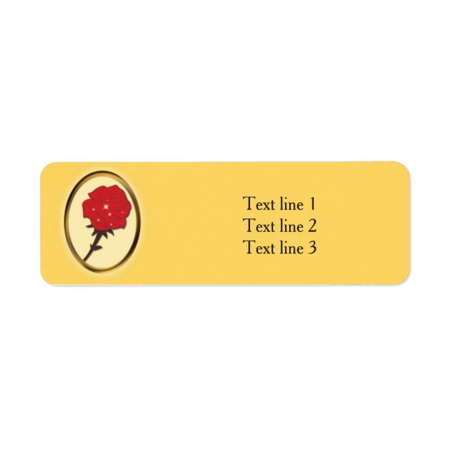 Soyez notre invité Red Rose Yellow Étiquettes de a (Devant)