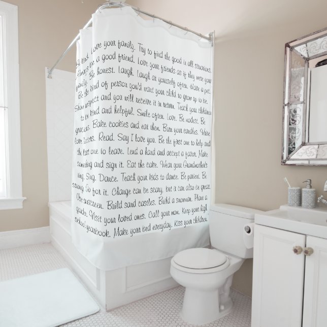 Soyez rideau en douche inspiré aimable (En situation)