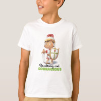 Soyez T-shirt fort et courageux de vers de bible