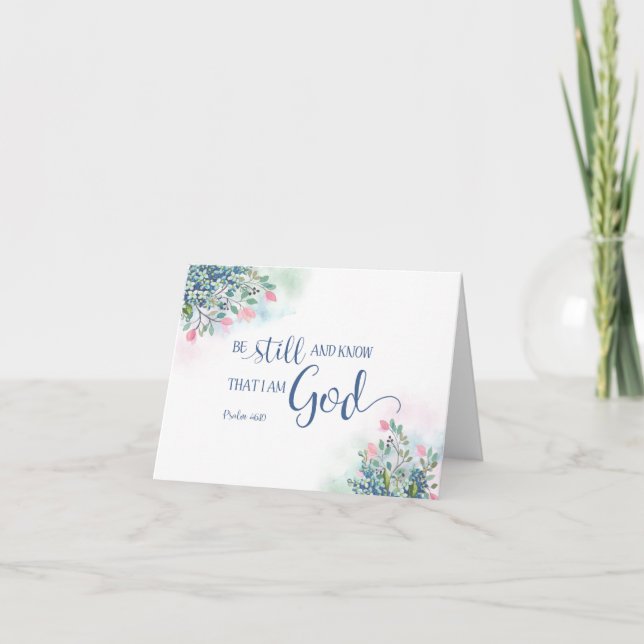 Soyez toujours et sachez que je suis Dieu, Ps 46:1 (Devant)