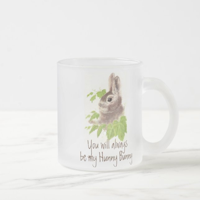 Soyez toujours mon lapin lapin Hunny, Mug de verre (Droit)