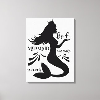 Soyez une sirène et faites des vagues toile Imprim
