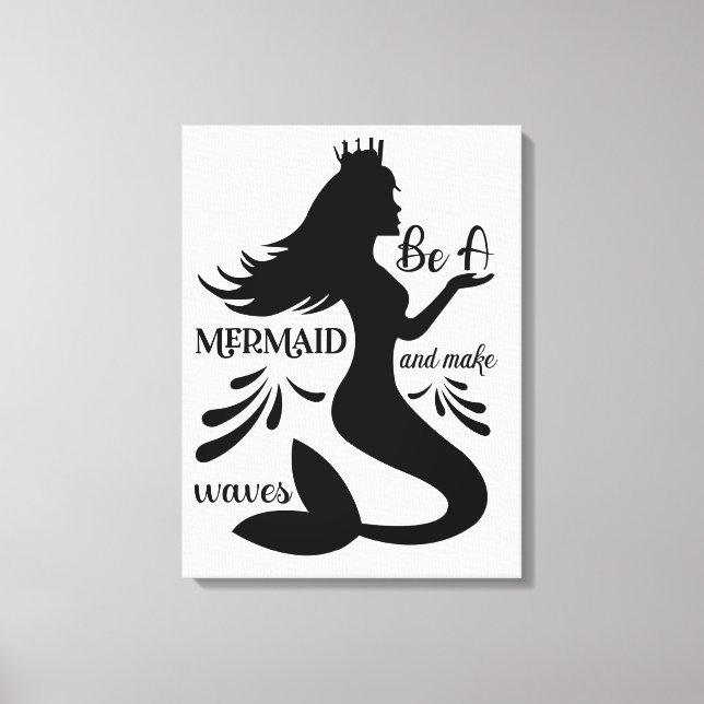 Soyez une sirène et faites des vagues toile Imprim (Recto)