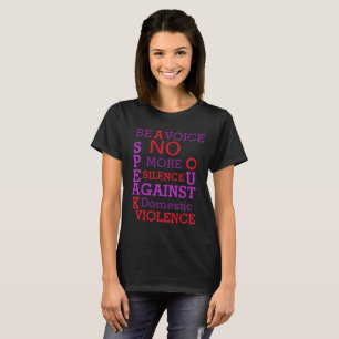 SOYEZ UNE VOIX - T-SHIRT DE CONSCIENCE DE VIOLENCE