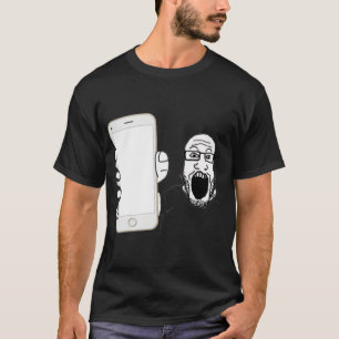 Soyjak zeigt sein Telefon T-Shirt