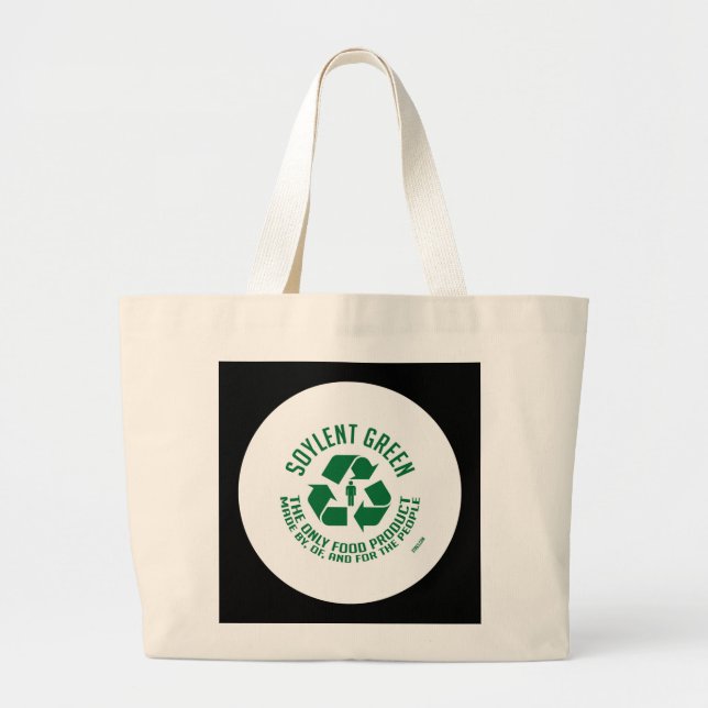 Soylent grüne Taschen-Tasche Jumbo Stoffbeutel (Vorne)