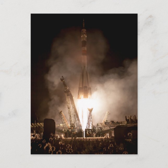 Soyuz Launch Postkarte (Vorderseite)