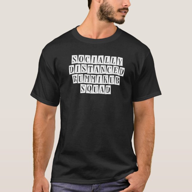 Sozial abgelegener Rummikub Squad U2013 PferdeSchr T-Shirt (Vorderseite)