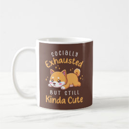 Sozial erschöpft, aber immer noch süß - Shiba Inu Kaffeetasse