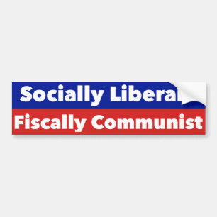Sozial liberaler steuerlich kommunistischer autoaufkleber