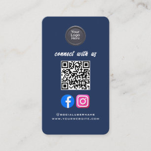 Sozial-Media-QR-Code Modern Pro Minimalistisch Ele Visitenkarte