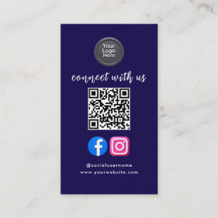 Sozial Media QR Code Modern Pro Minimalistisch Ele Visitenkarte