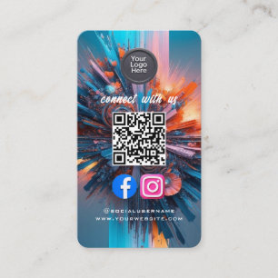 Sozial Media QR Code Modern Pro Minimalistisch Ele Visitenkarte