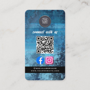Sozial Media QR Code Modern Pro Minimalistisch Ele Visitenkarte