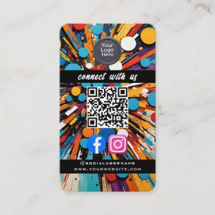 Sozial Media QR Code Modern Pro Minimalistisch Ele Visitenkarte