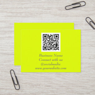 Sozial Media QR Code scannbar fluoreszierendes Gel Visitenkarte